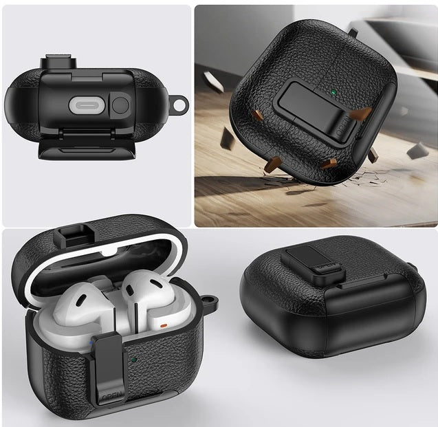 Premium Leather Shockproof Case for Samsung Buds3 / Buds3 Pro Premium Leather Shockproof Case for Samsung Buds3 / Buds3 Pro